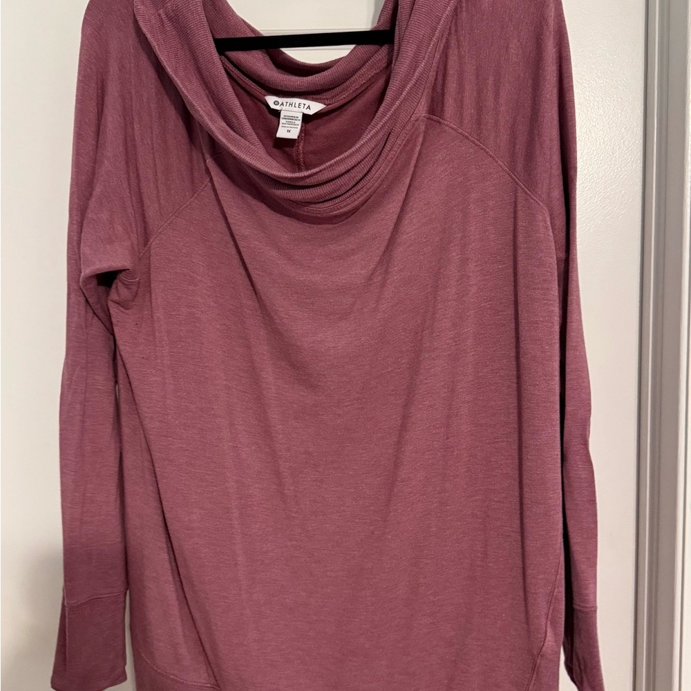 Athleta Studio Barre Sweatshirt Mauve 1X